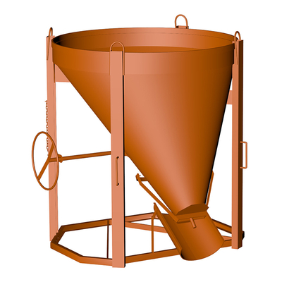 Бетономішалка з відливом під кутом